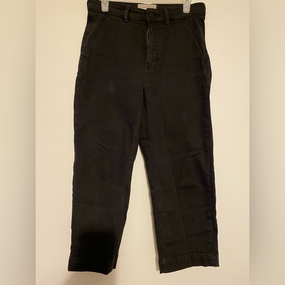 Everlane Size 8 Wide Leg Black Jeans - Picture 1 of 3
